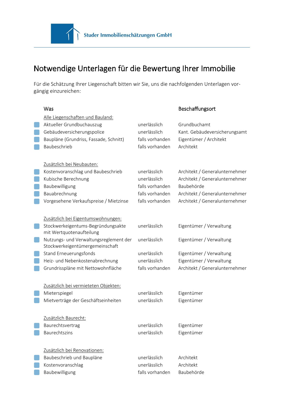 Bild des Checkliste PDF